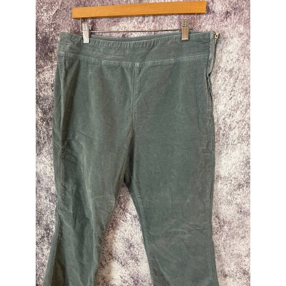 FREE PEOPLE Jeans Pants Womens L Blue In My Feelings Velvet Bootcut Zipper Boho - Picture 2 of 13